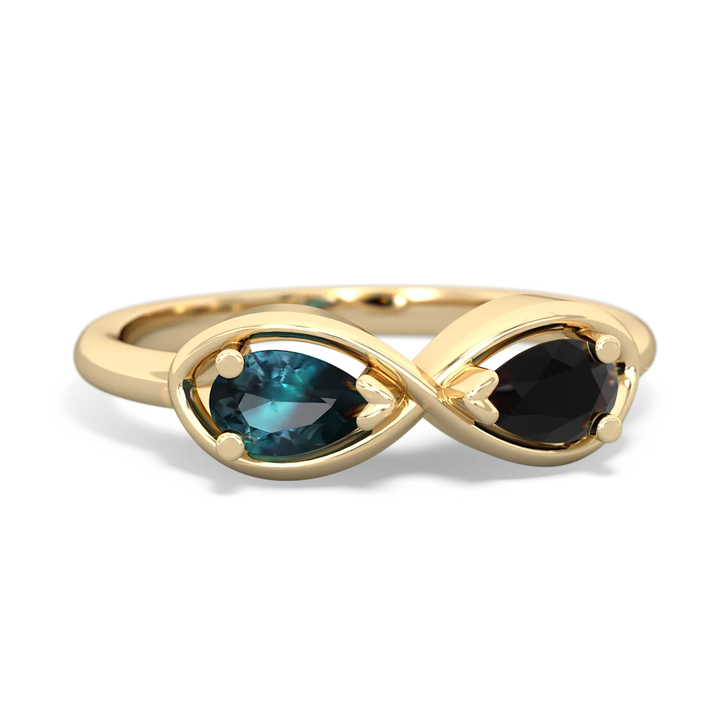 Alexandrite Infinity 14K Yellow Gold ring R5050