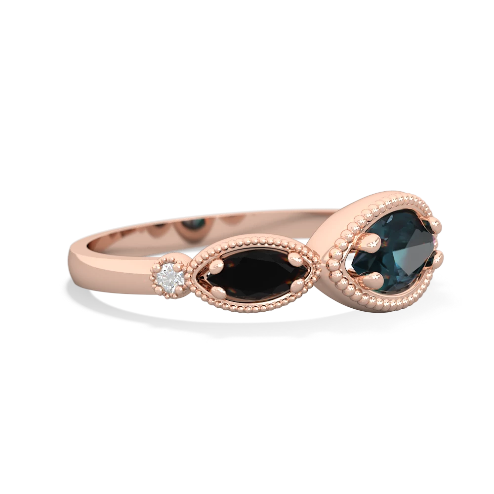 Alexandrite Milgrain Marquise 14K Rose Gold ring R5700