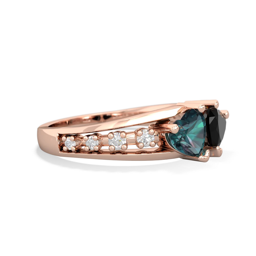 Alexandrite Heart To Heart 14K Rose Gold ring R3342