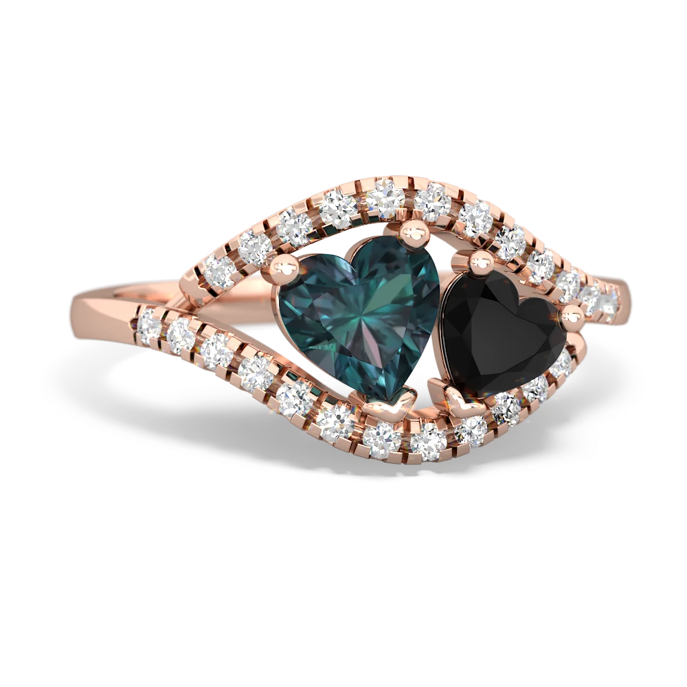 Alexandrite Mother And Child 14K Rose Gold ring R3010