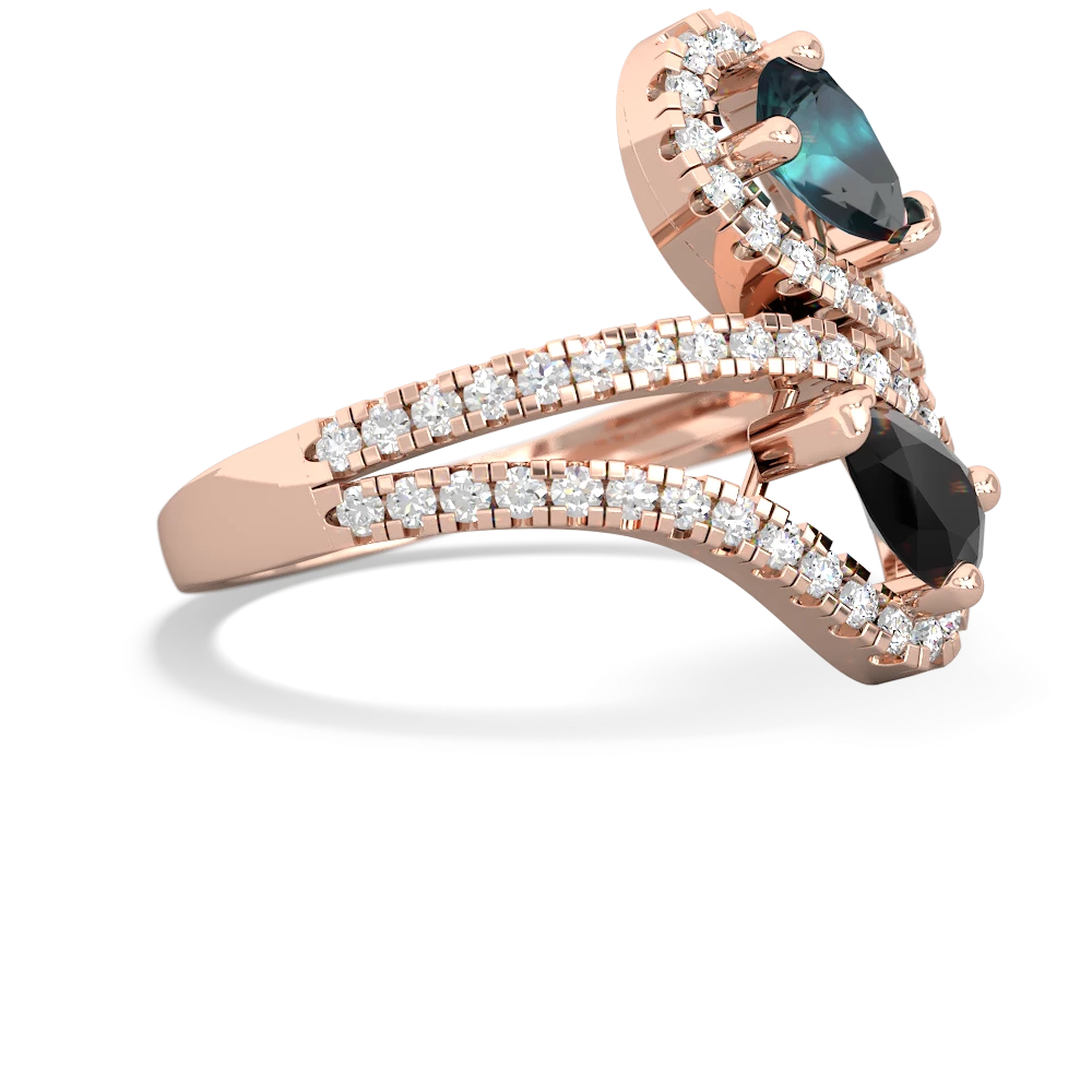 Alexandrite Diamond Dazzler 14K Rose Gold ring R3000