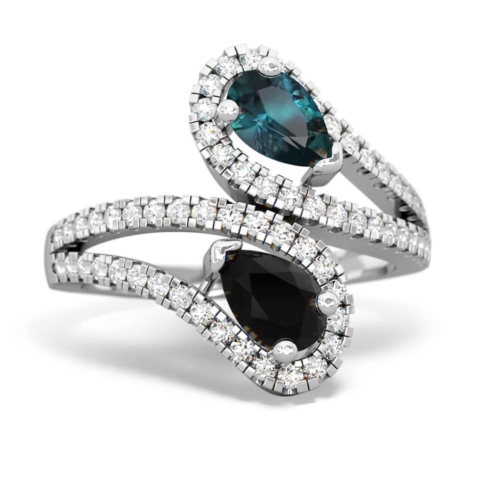 Alexandrite Diamond Dazzler 14K White Gold ring R3000