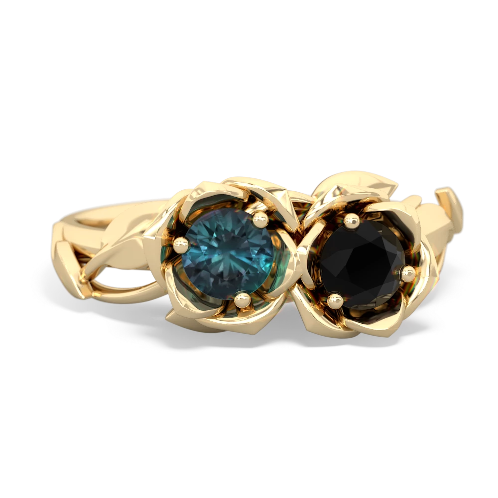 Alexandrite Rose Garden 14K Yellow Gold ring R5510