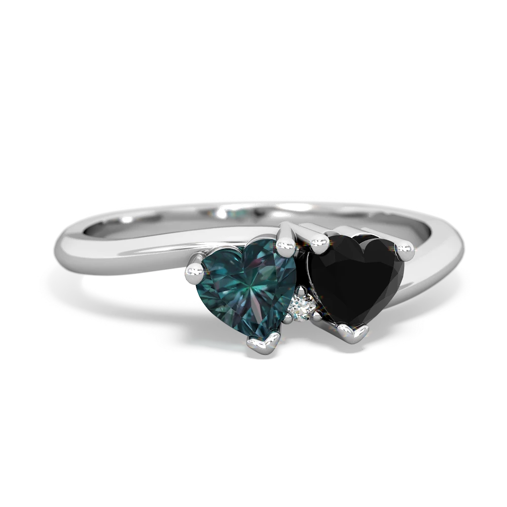 Alexandrite Sweethearts 14K White Gold ring R5260