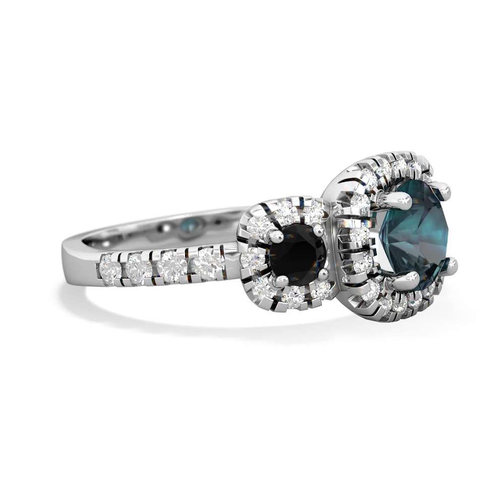 Alexandrite Regal Halo 14K White Gold ring R5350