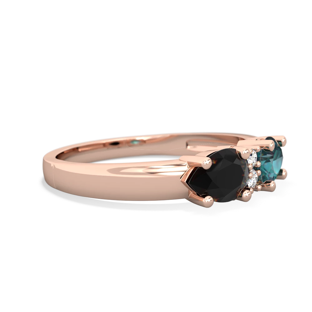 Alexandrite Pear Bowtie 14K Rose Gold ring R0865