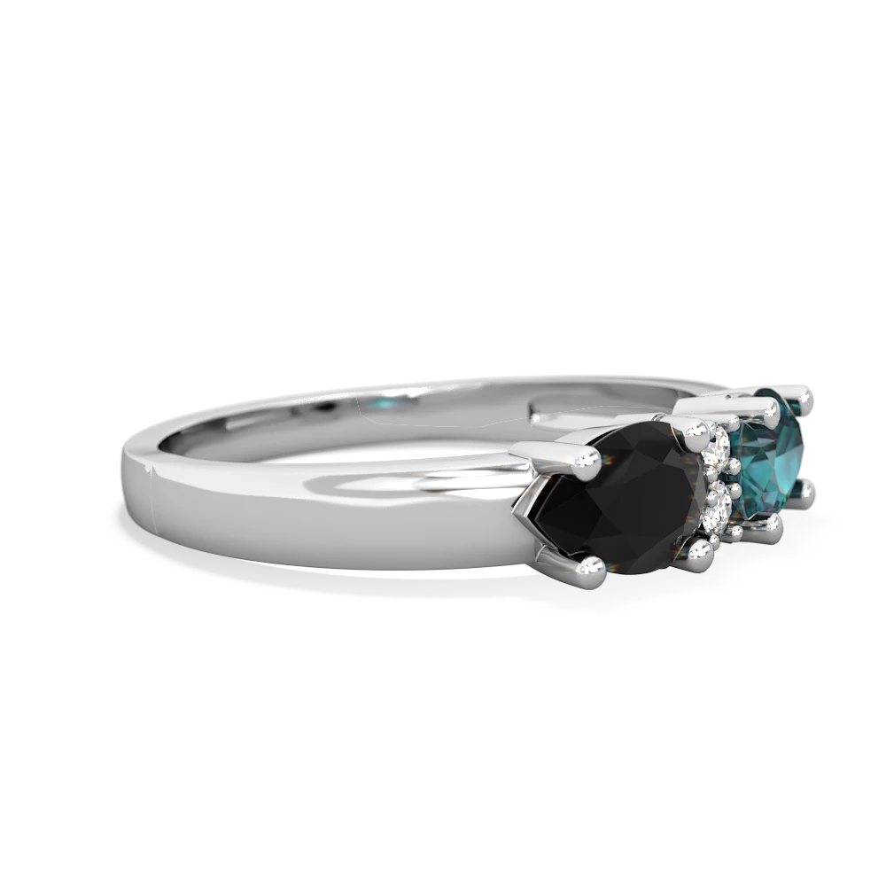 Alexandrite Pear Bowtie 14K White Gold ring R0865