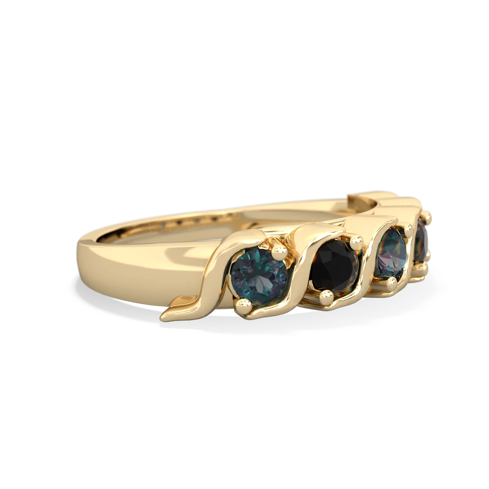 Alexandrite Anniversary Band 14K Yellow Gold ring R2089