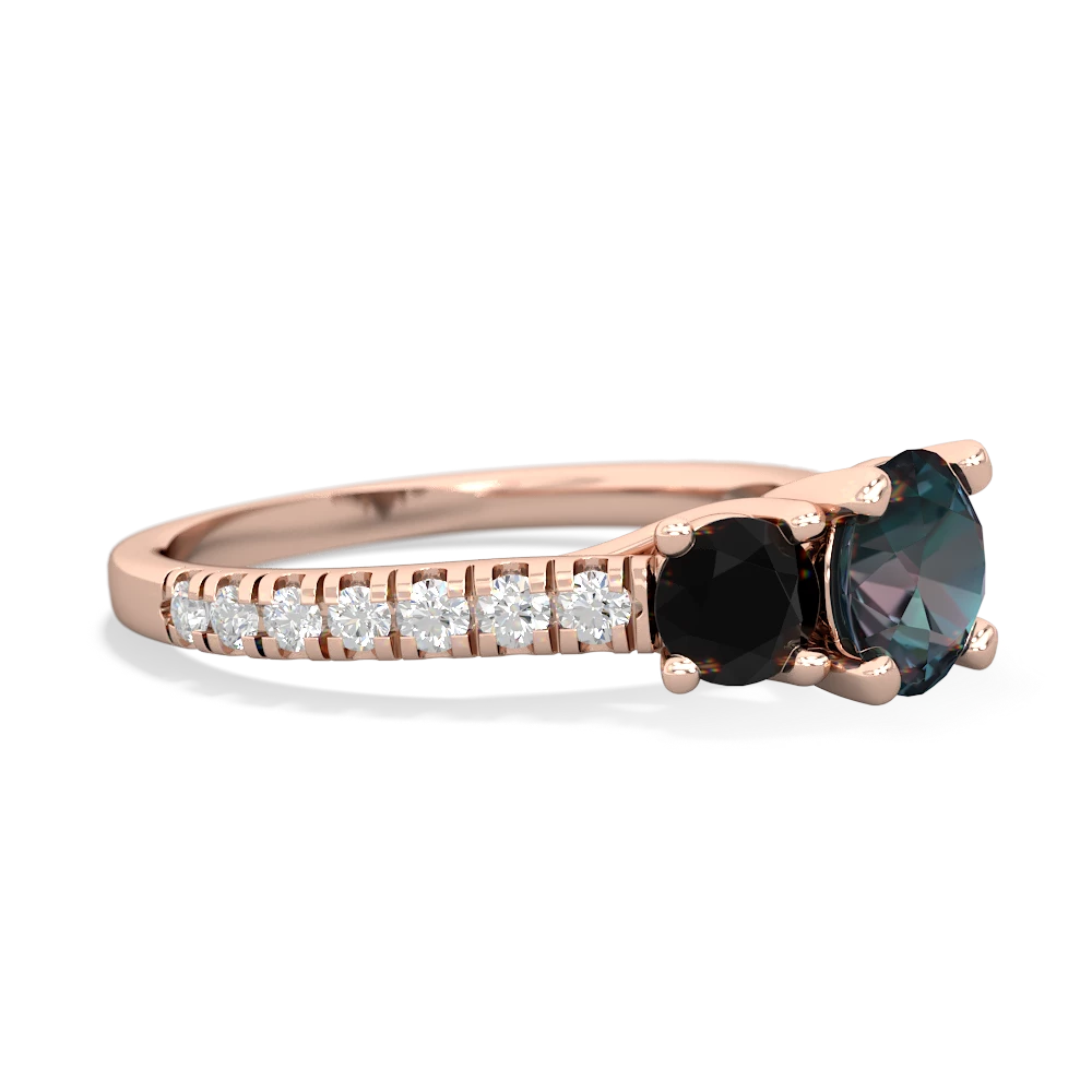 Alexandrite Pave Trellis 14K Rose Gold ring R5500