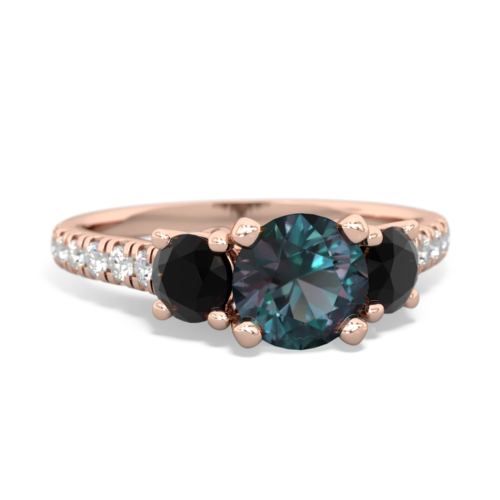 Alexandrite Pave Trellis 14K Rose Gold ring R5500