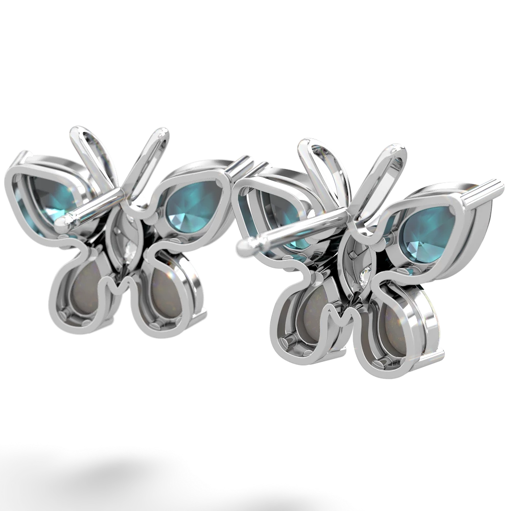 Alexandrite Butterfly 14K White Gold earrings E2215