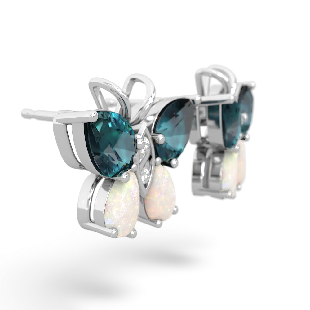 Alexandrite Butterfly 14K White Gold earrings E2215