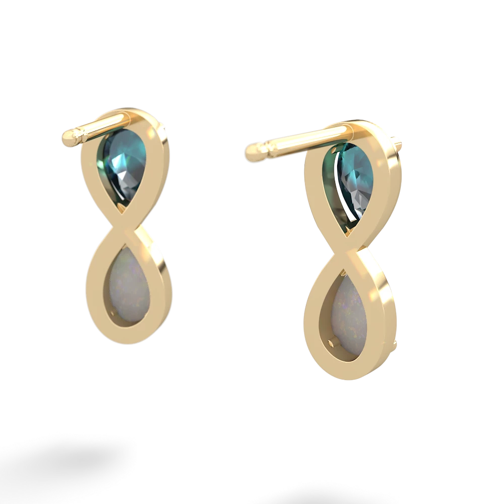 Alexandrite Infinity 14K Yellow Gold earrings E5050