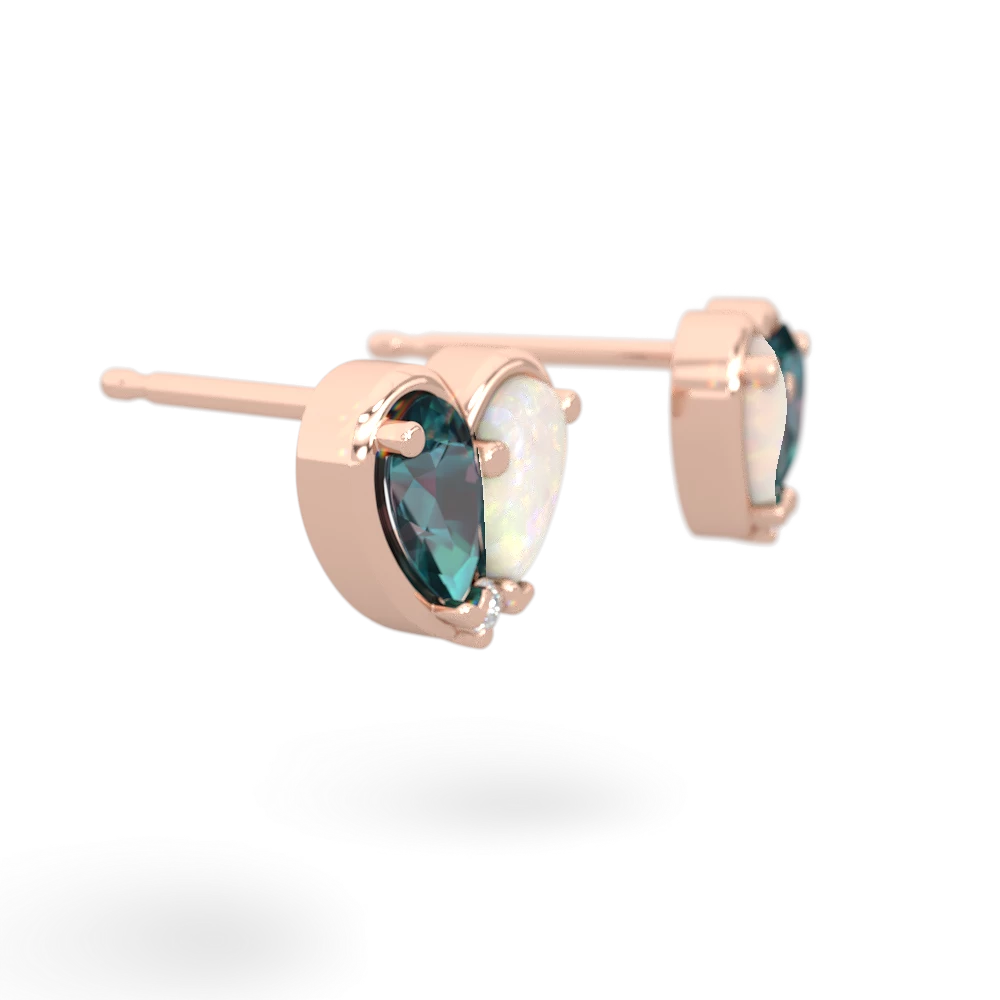 Alexandrite 'Our Heart' 14K Rose Gold earrings E5072
