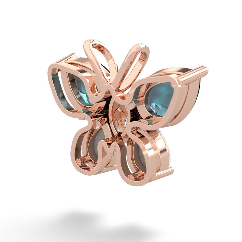 Alexandrite Butterfly 14K Rose Gold pendant P2215