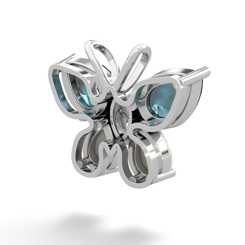 Alexandrite Butterfly 14K White Gold pendant P2215