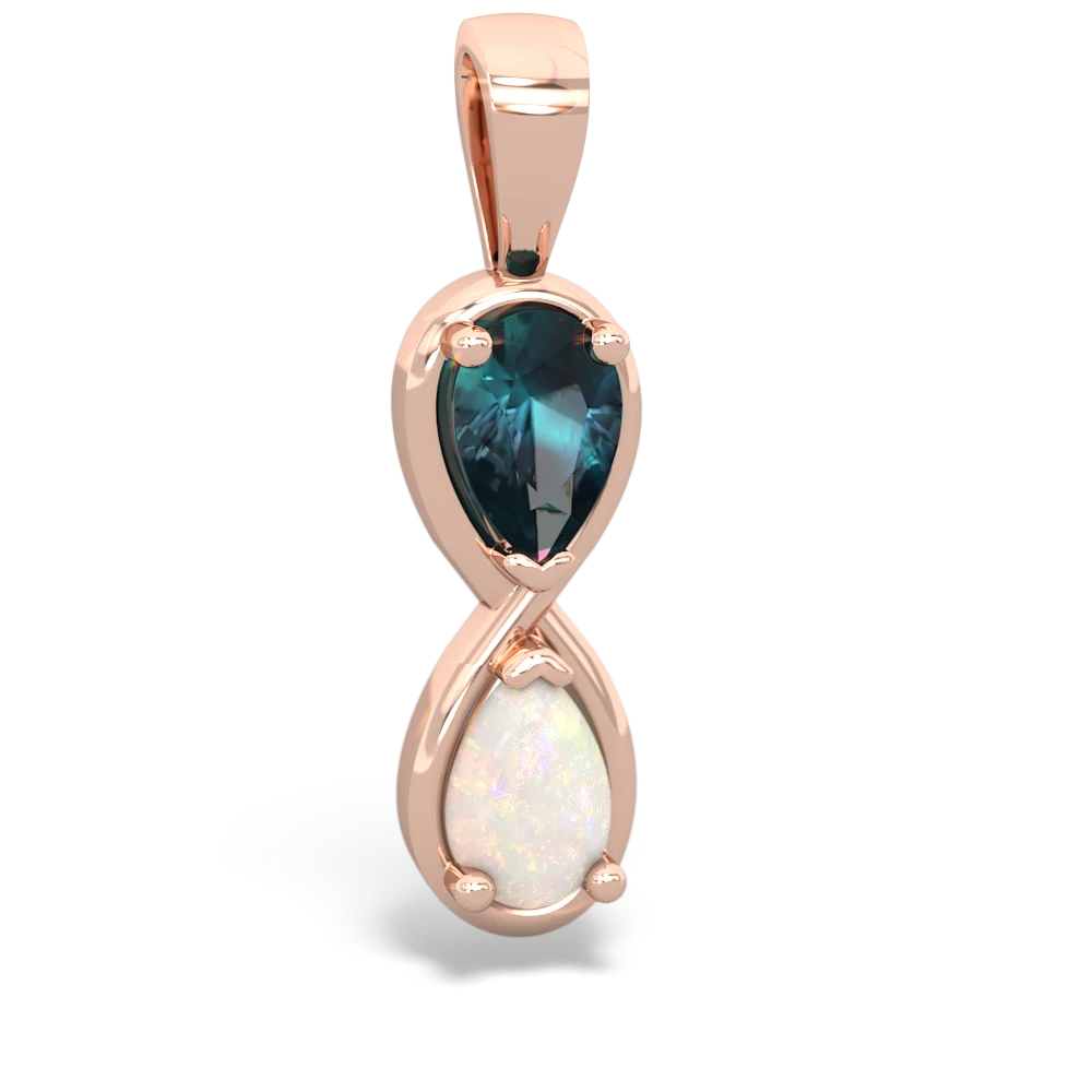 Alexandrite Infinity 14K Rose Gold pendant P5050