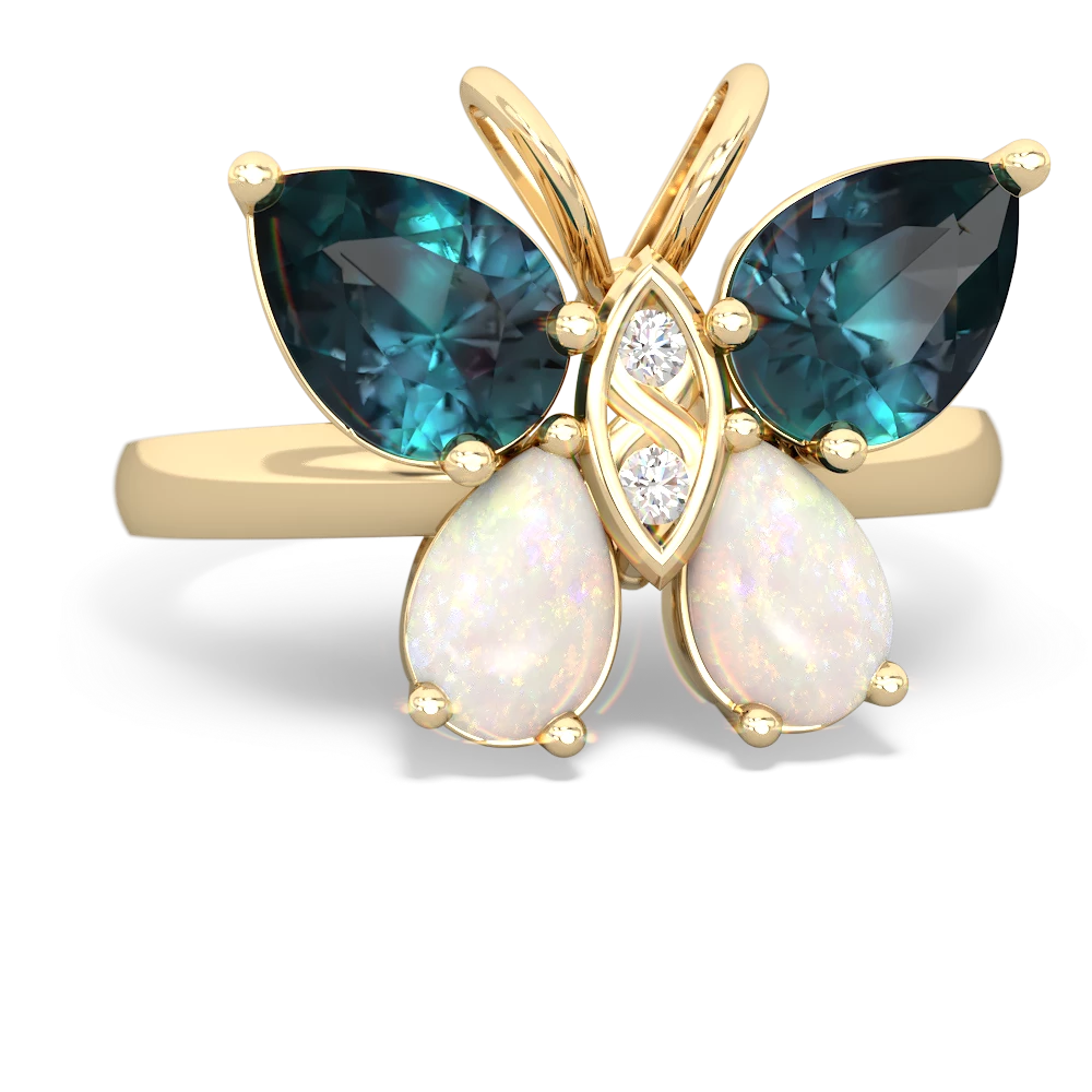 Alexandrite Butterfly 14K Yellow Gold ring R2215