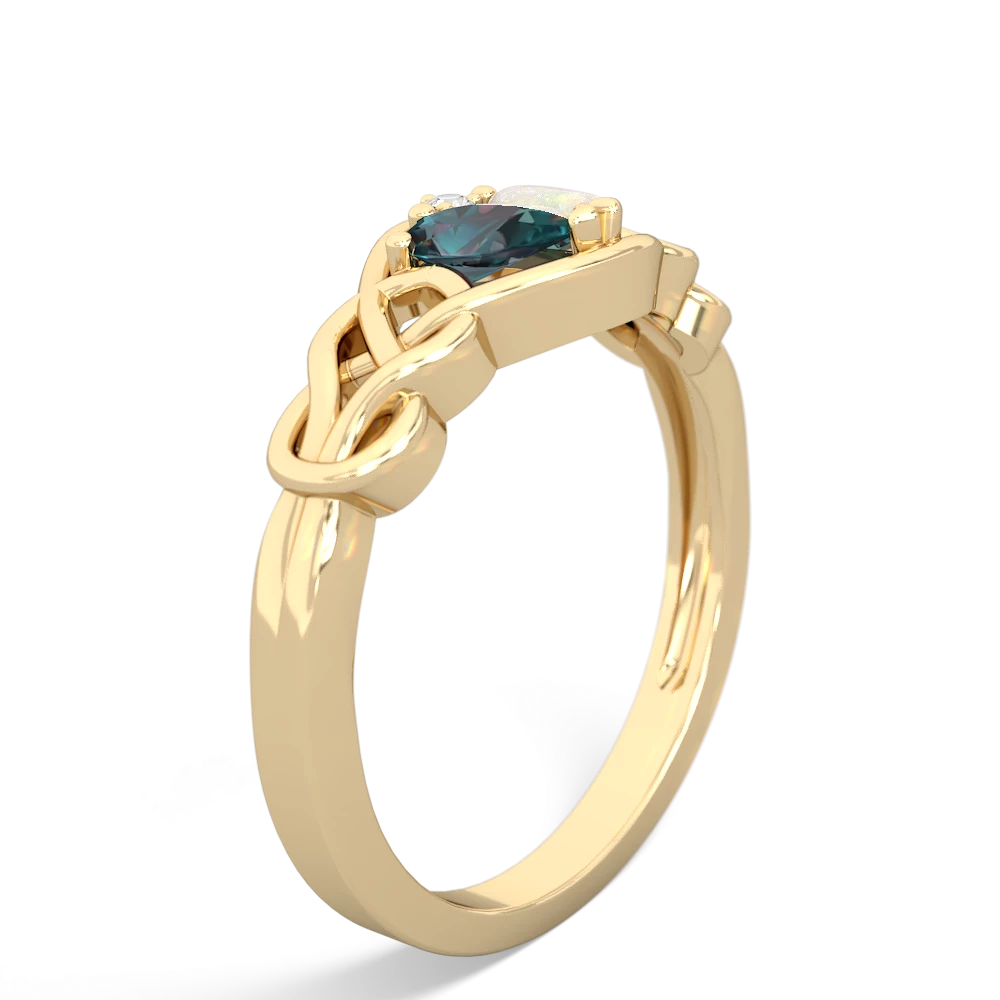 Alexandrite Celtic Love Knot 14K Yellow Gold ring R5420