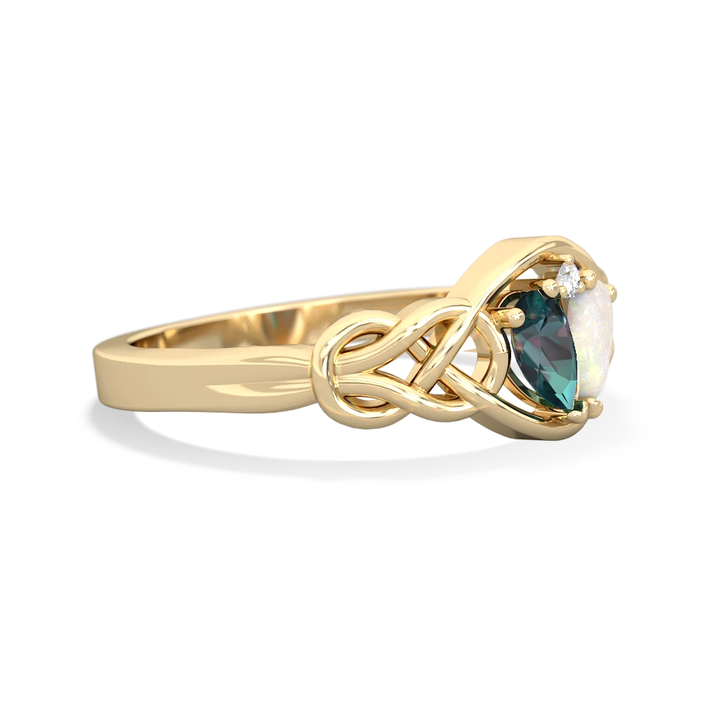 Alexandrite Celtic Love Knot 14K Yellow Gold ring R5420