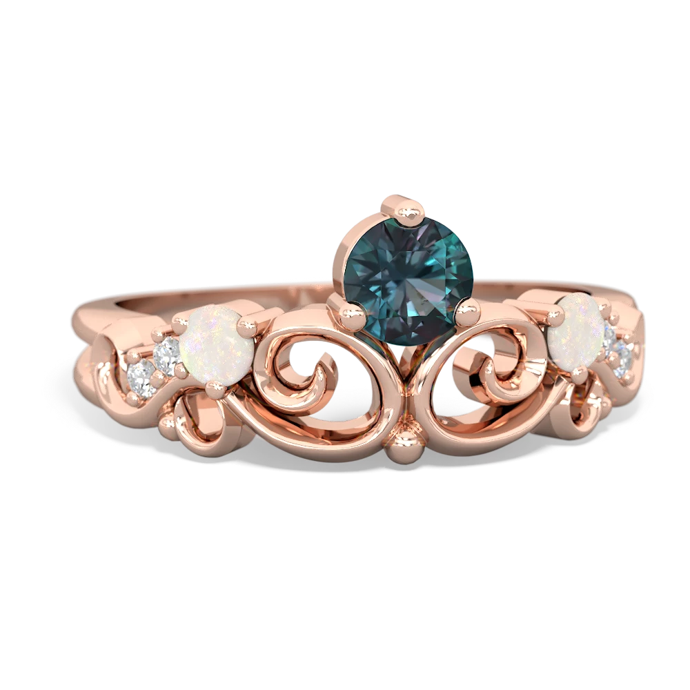 Alexandrite Crown Keepsake 14K Rose Gold ring R5740