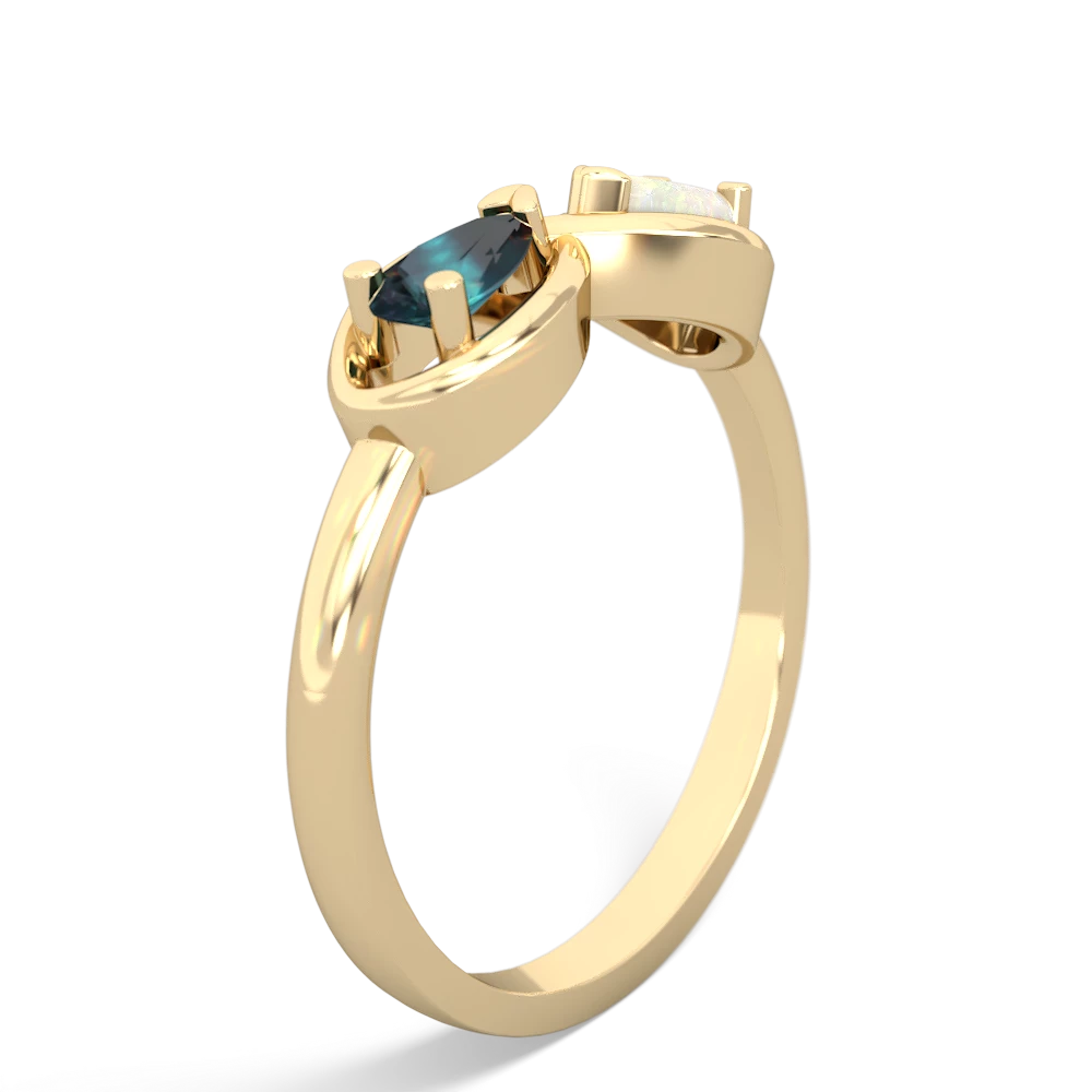 Alexandrite Infinity 14K Yellow Gold ring R5050