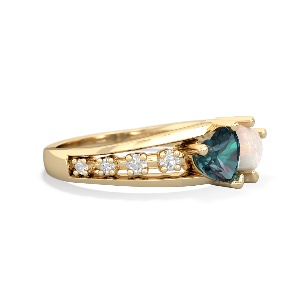 Alexandrite Heart To Heart 14K Yellow Gold ring R3342