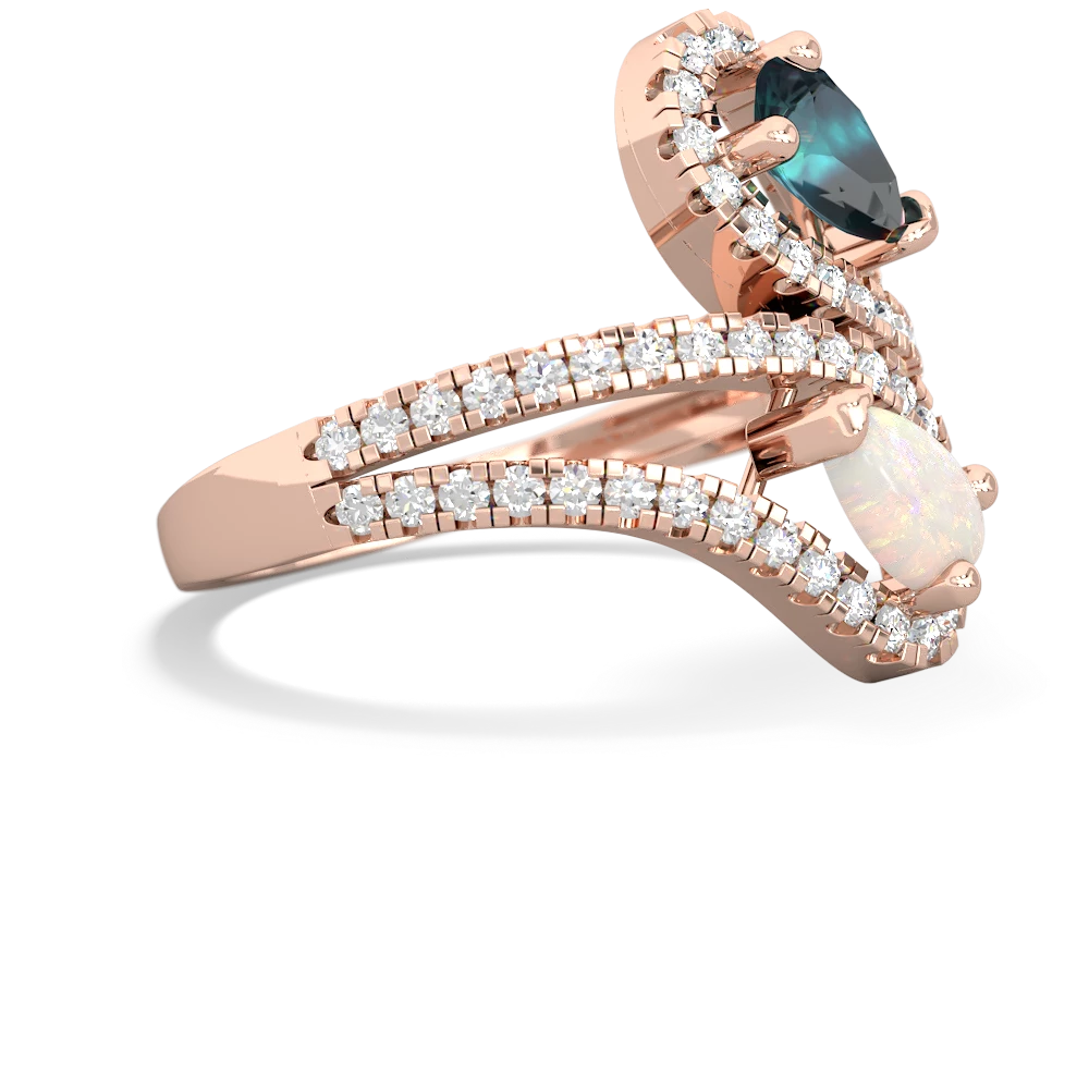 Alexandrite Diamond Dazzler 14K Rose Gold ring R3000