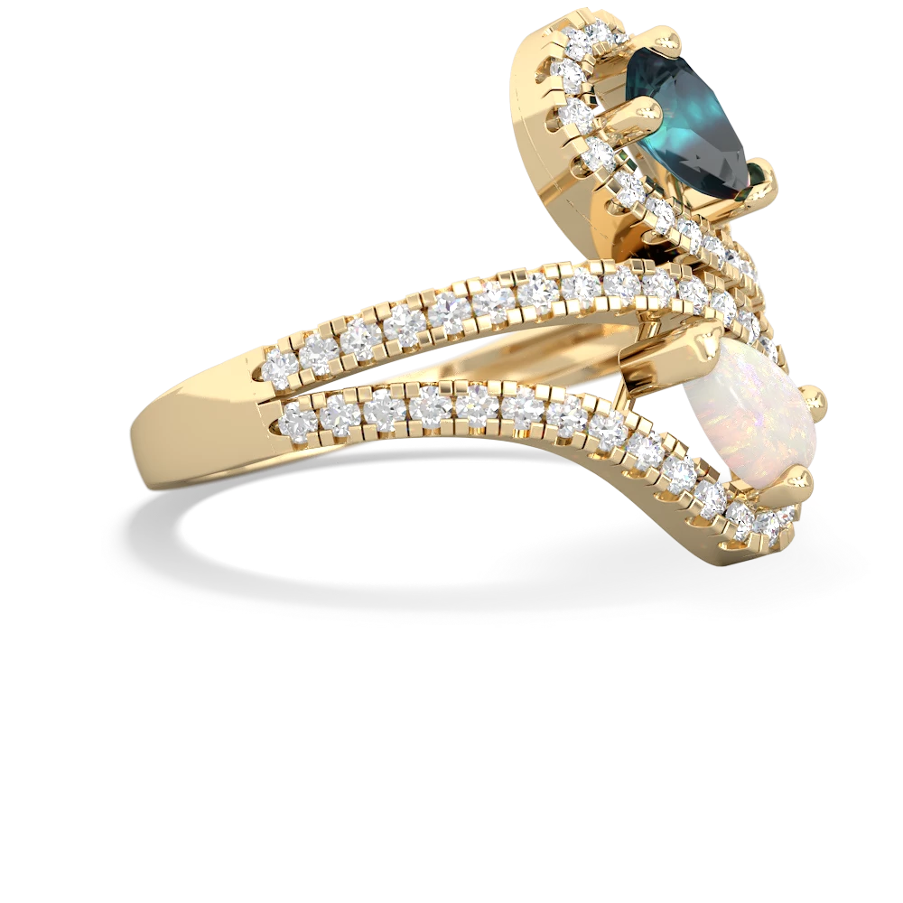 Alexandrite Diamond Dazzler 14K Yellow Gold ring R3000