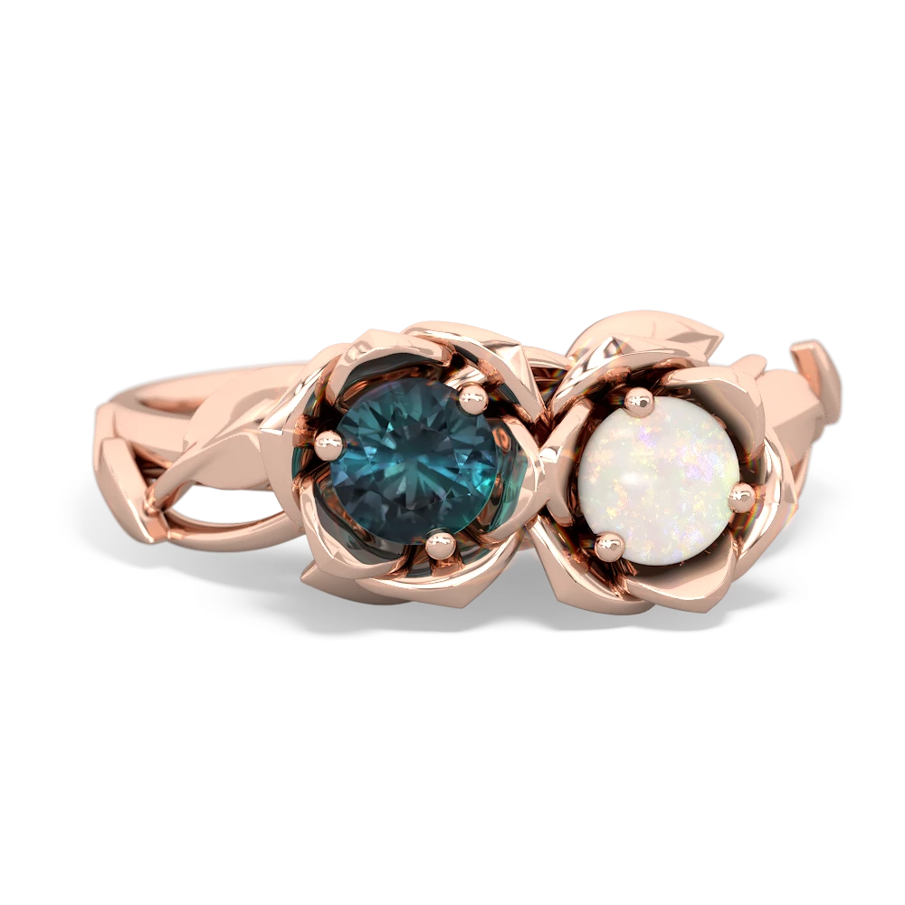 Alexandrite Rose Garden 14K Rose Gold ring R5510