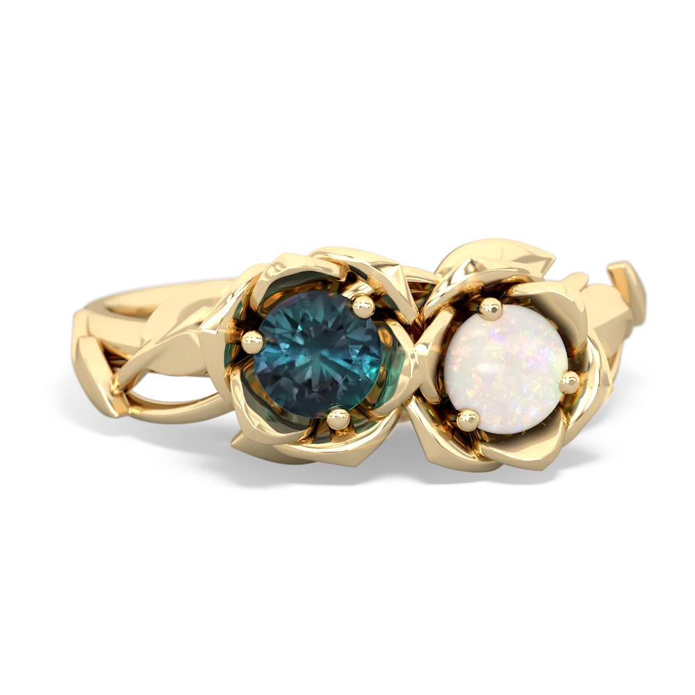 Alexandrite Rose Garden 14K Yellow Gold ring R5510