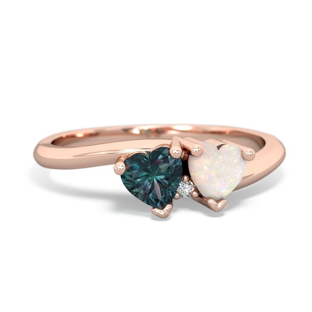 Alexandrite Sweethearts 14K Rose Gold ring R5260