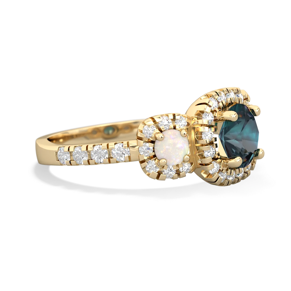 Alexandrite Regal Halo 14K Yellow Gold ring R5350