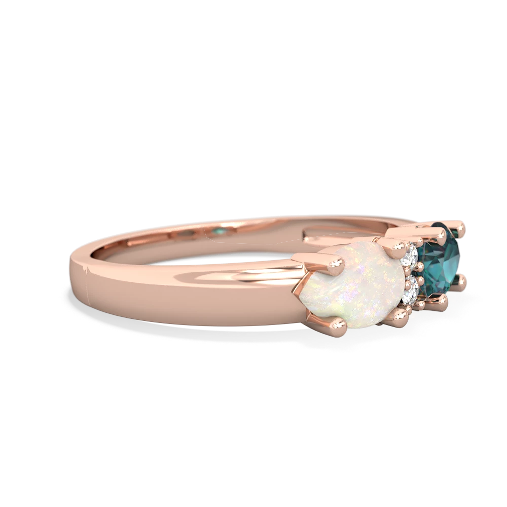 Alexandrite Pear Bowtie 14K Rose Gold ring R0865