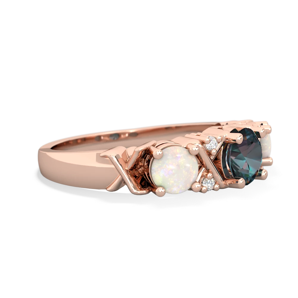 Alexandrite Hugs And Kisses 14K Rose Gold ring R5016