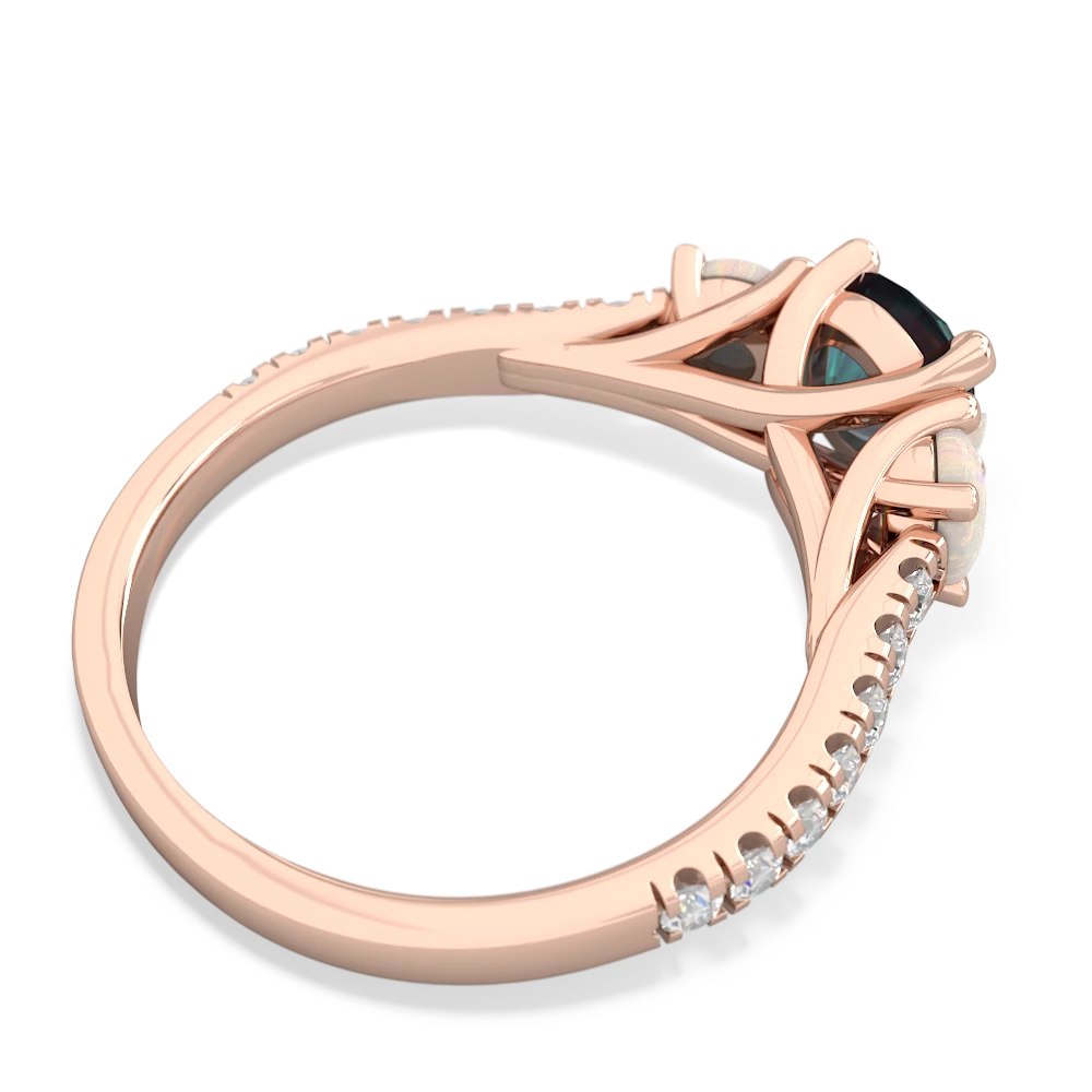 Alexandrite Pave Trellis 14K Rose Gold ring R5500