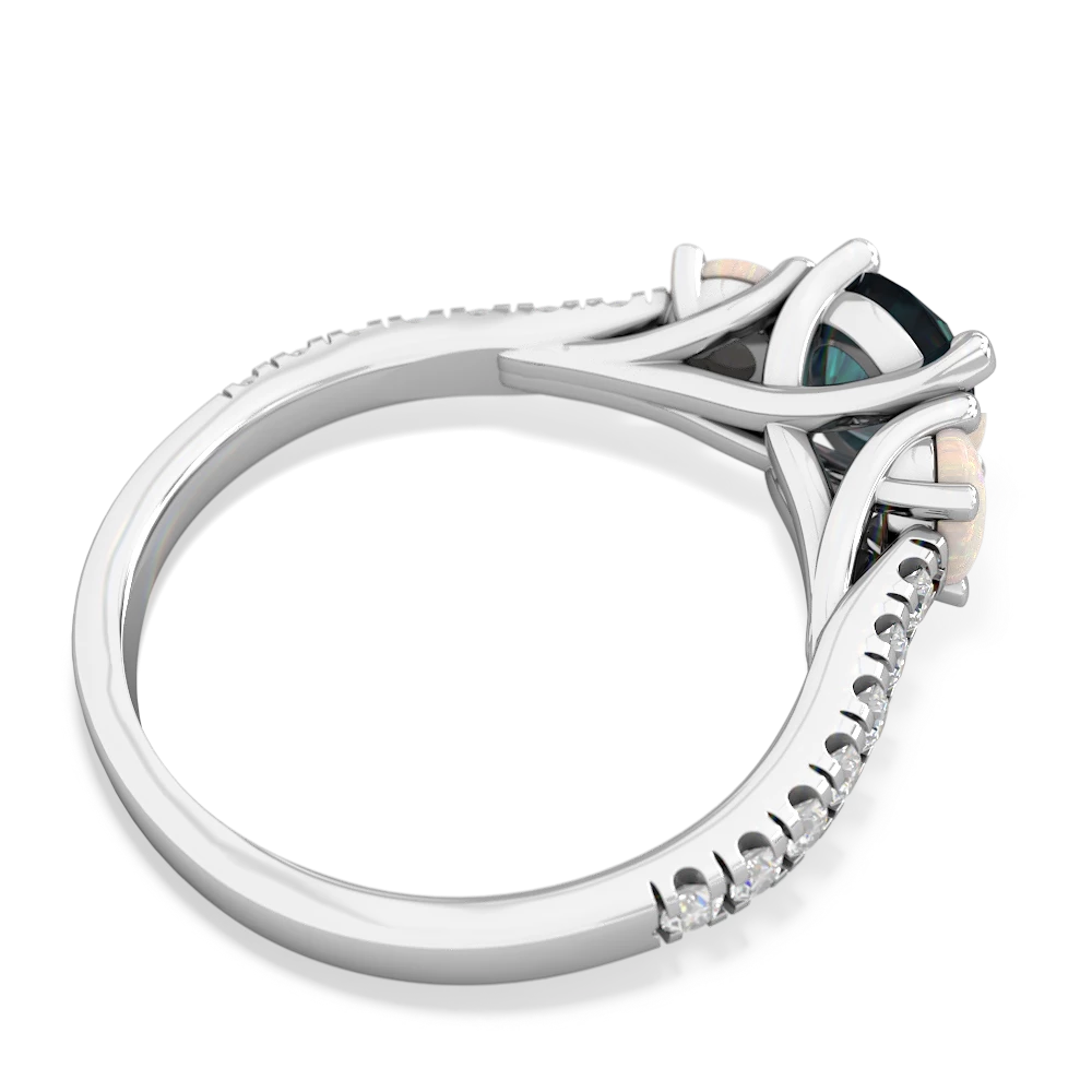 Alexandrite Pave Trellis 14K White Gold ring R5500