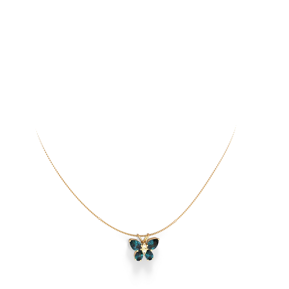 Alexandrite Butterfly 14K Yellow Gold pendant P2215