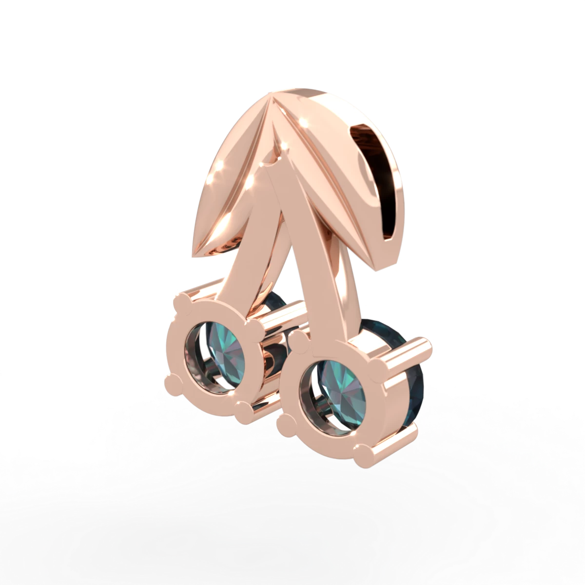 Alexandrite Sweet Cherries 14K Rose Gold pendant P7001