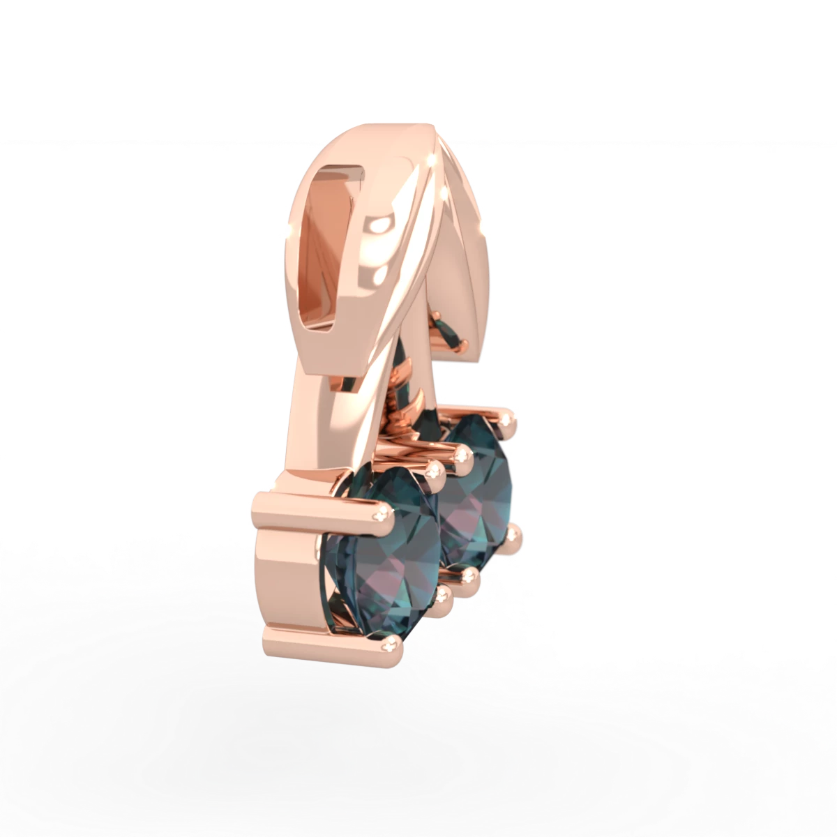 Alexandrite Sweet Cherries 14K Rose Gold pendant P7001