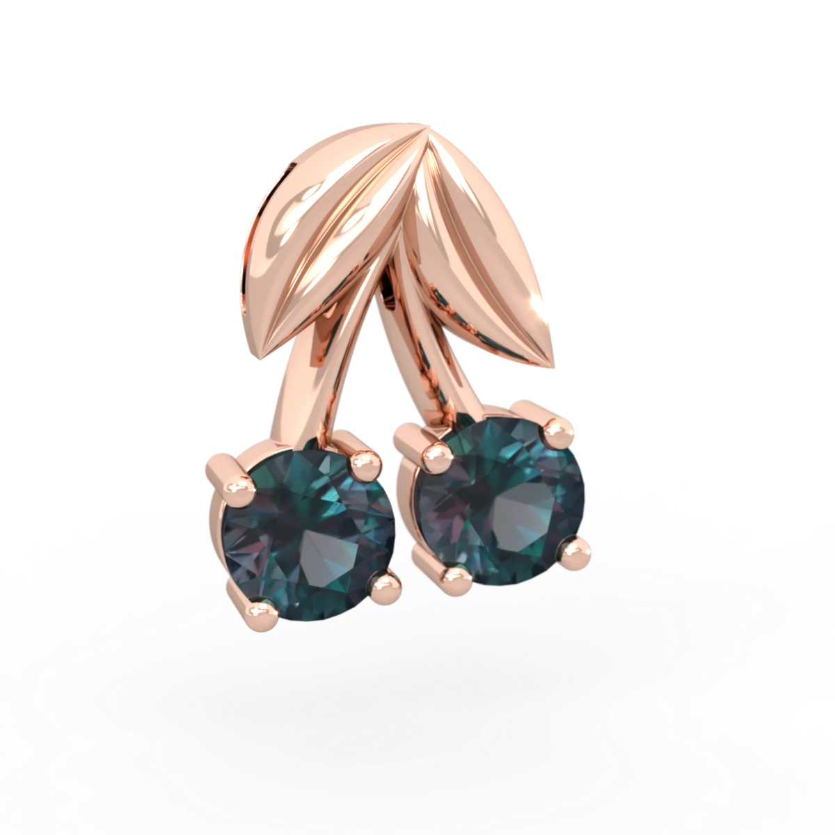 Alexandrite Sweet Cherries 14K Rose Gold pendant P7001