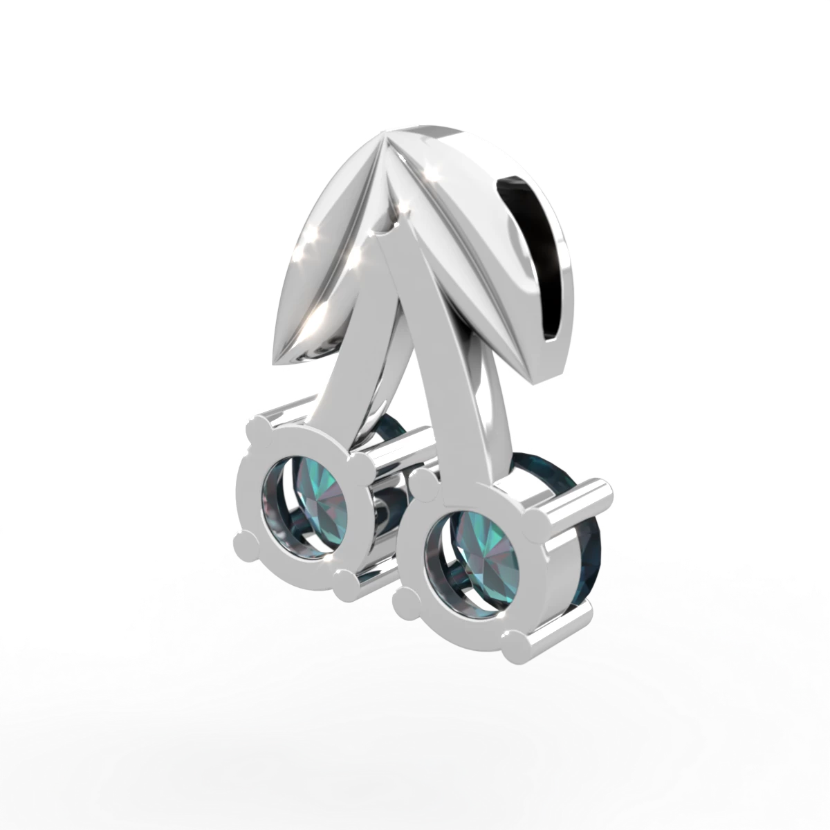 Alexandrite Sweet Cherries 14K White Gold pendant P7001