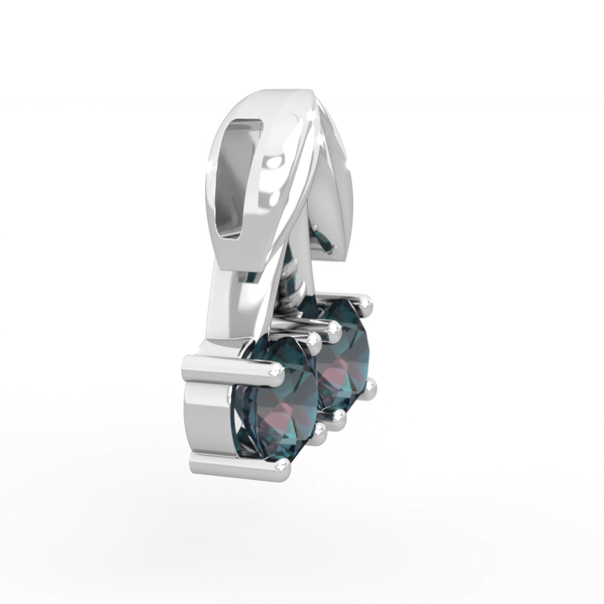 Alexandrite Sweet Cherries 14K White Gold pendant P7001