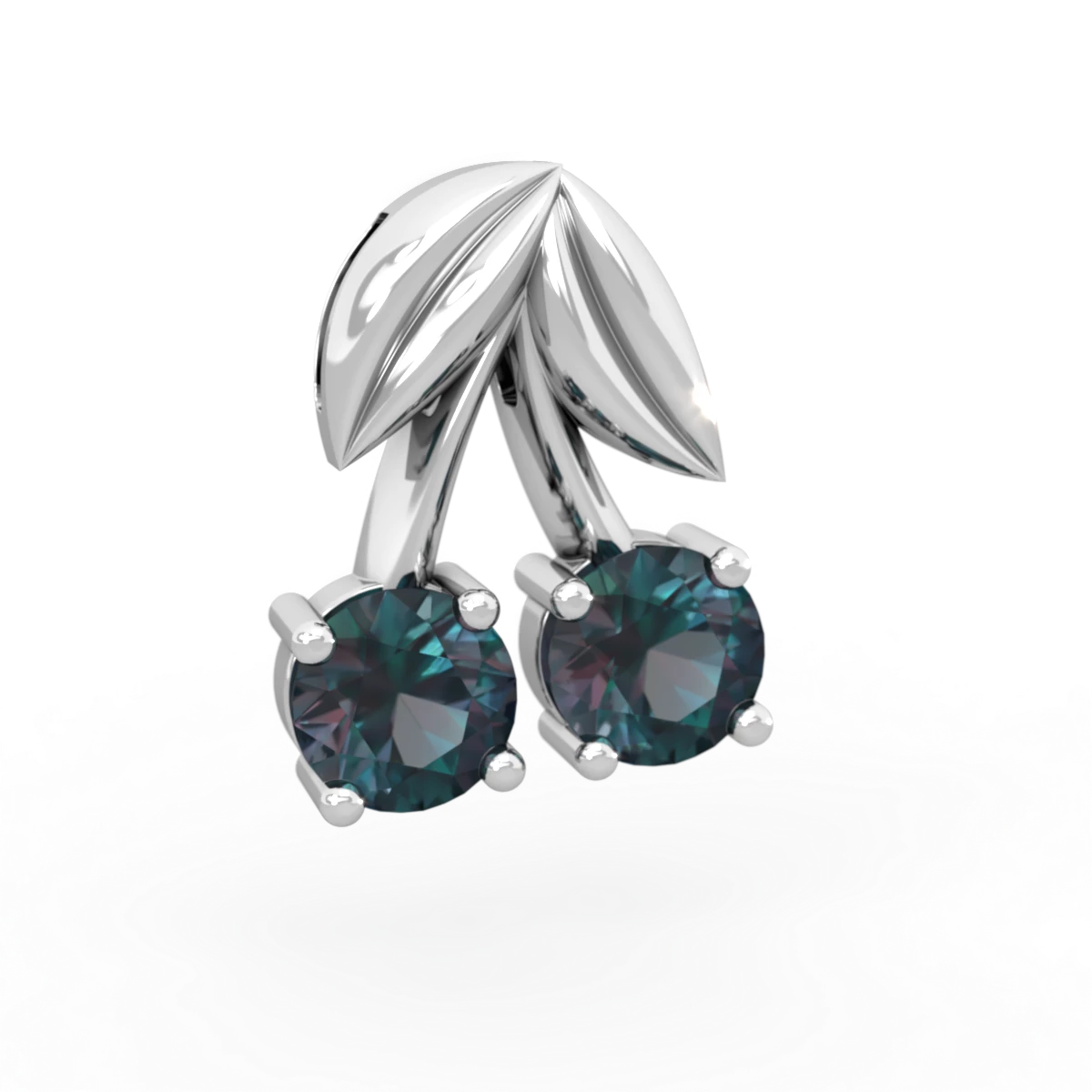 Alexandrite Sweet Cherries 14K White Gold pendant P7001