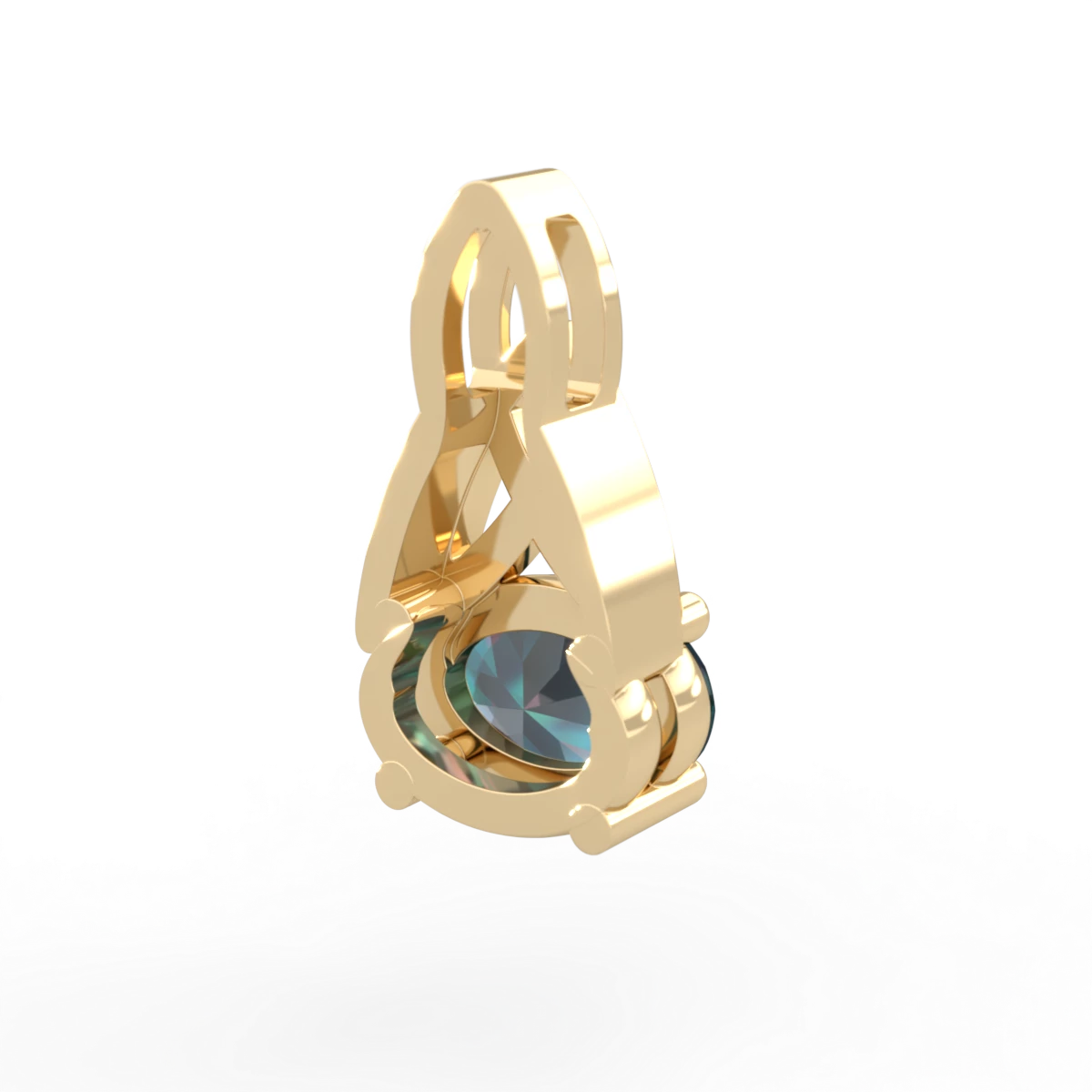 Alexandrite Celtic Trinity Knot 14K Yellow Gold pendant P2389