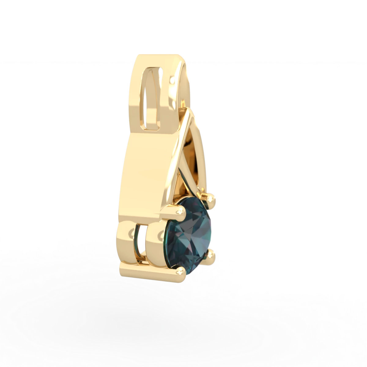 Alexandrite Celtic Trinity Knot 14K Yellow Gold pendant P2389