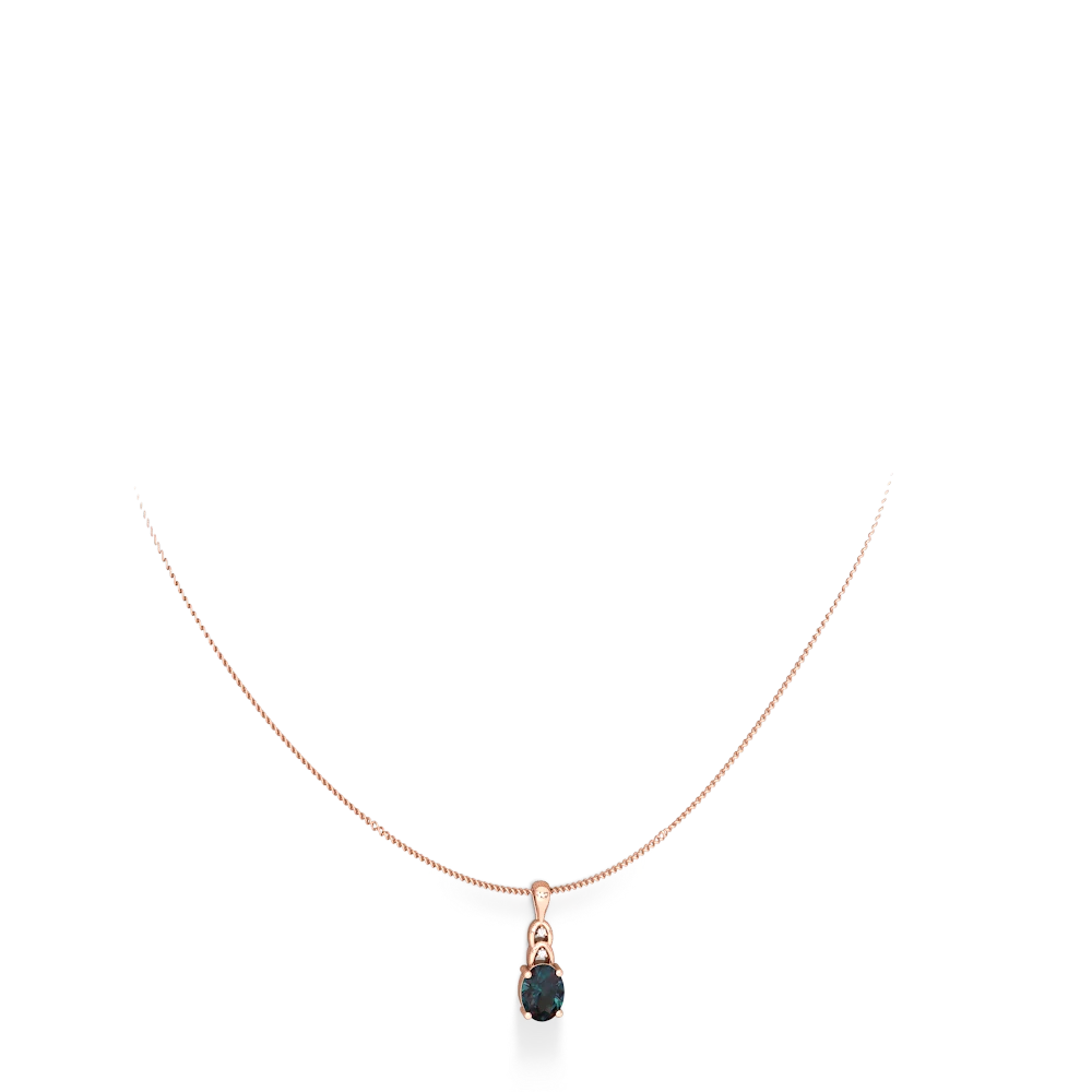 Alexandrite Links 14K Rose Gold pendant P4032