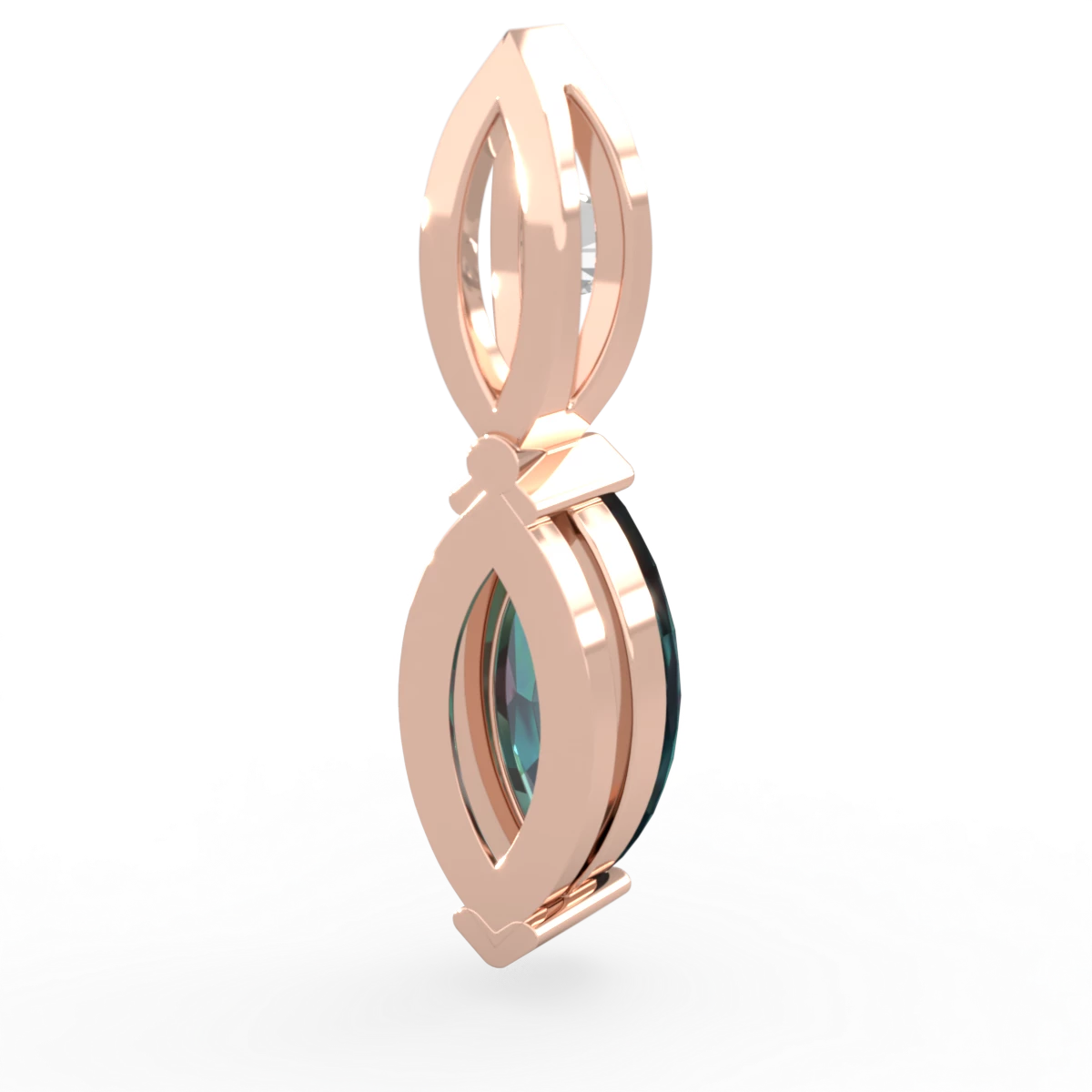 Alexandrite Marquise Drop 14K Rose Gold pendant P5333