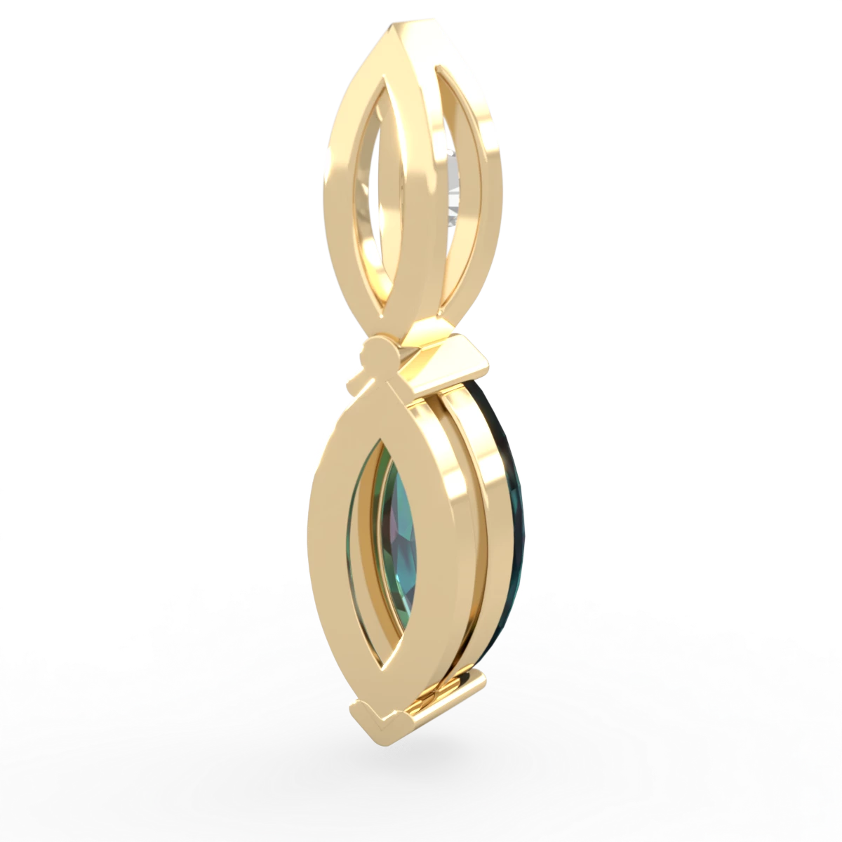 Alexandrite Marquise Drop 14K Yellow Gold pendant P5333