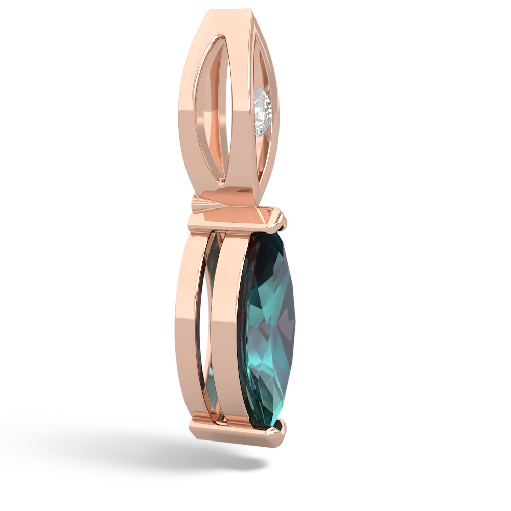 Alexandrite Marquise Drop 14K Rose Gold pendant P5333